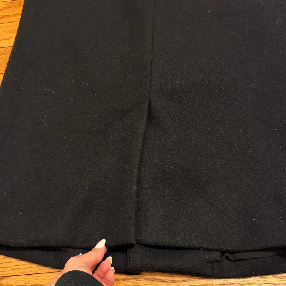 Old Navy Black Wool Blend Long Coat XS Minimalist Classic Topcoat
